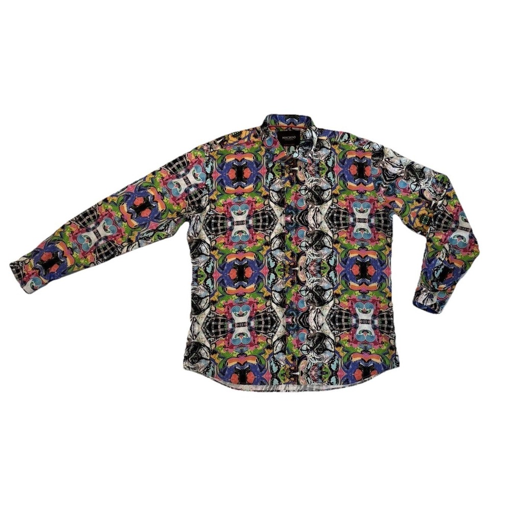 Maceoo Fibonacci Adid Dog Contemporary Fit Button-Up Shirt Size XL